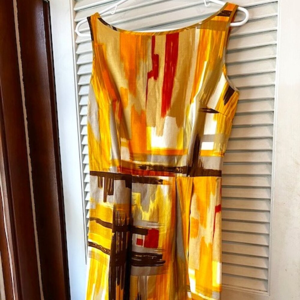 Anthropologie Tabitha Mid-Century Mod Sleeveless Dress EUC